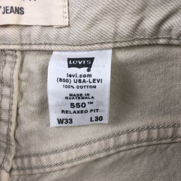 Levi’s Men’s 550 Tan Jeans 33x30 C6105 - Picture 4 of 6